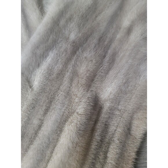 Vintage 50’s Fur Mink  Cape Stole Silver Gray - Picture 3 of 9